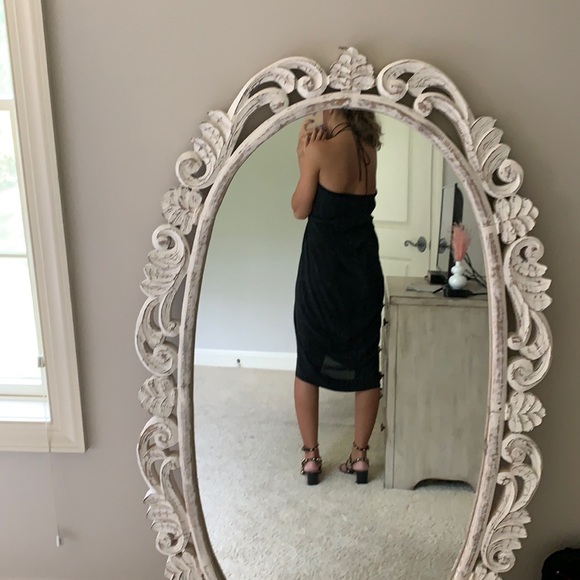 All Saints Black Halter Beaded Silk Dress - Picture 3 of 12